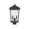 Z-Lite Beacon 2 Light Outdoor Post Mount Fixture, Black & Clear Beveled 568PHBS-BK - alternate 1
